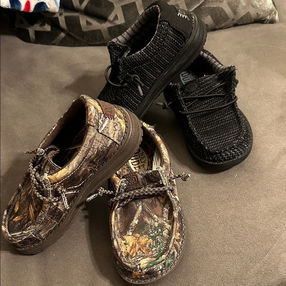 Hey Dude Kids Sneakers in Black and Camo